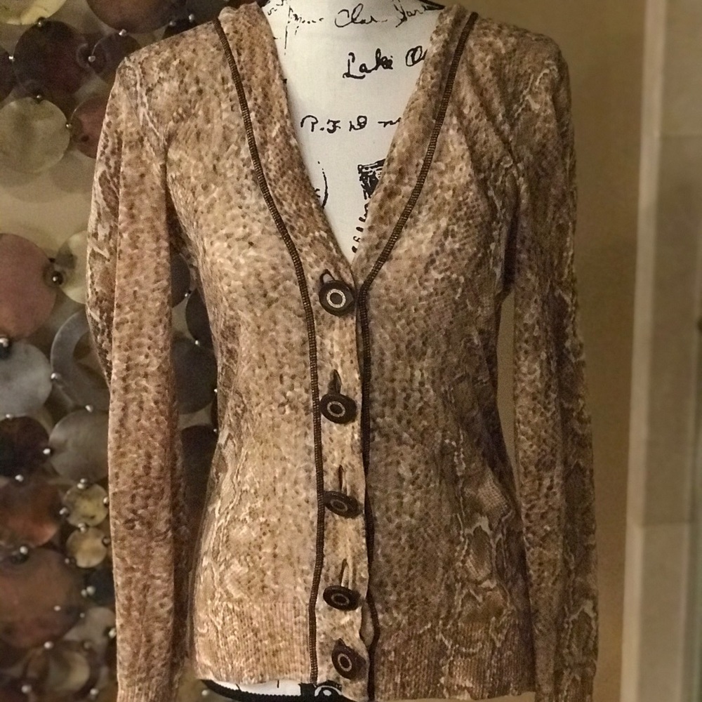 Tory Burch Simone snakeskin print size xsmall